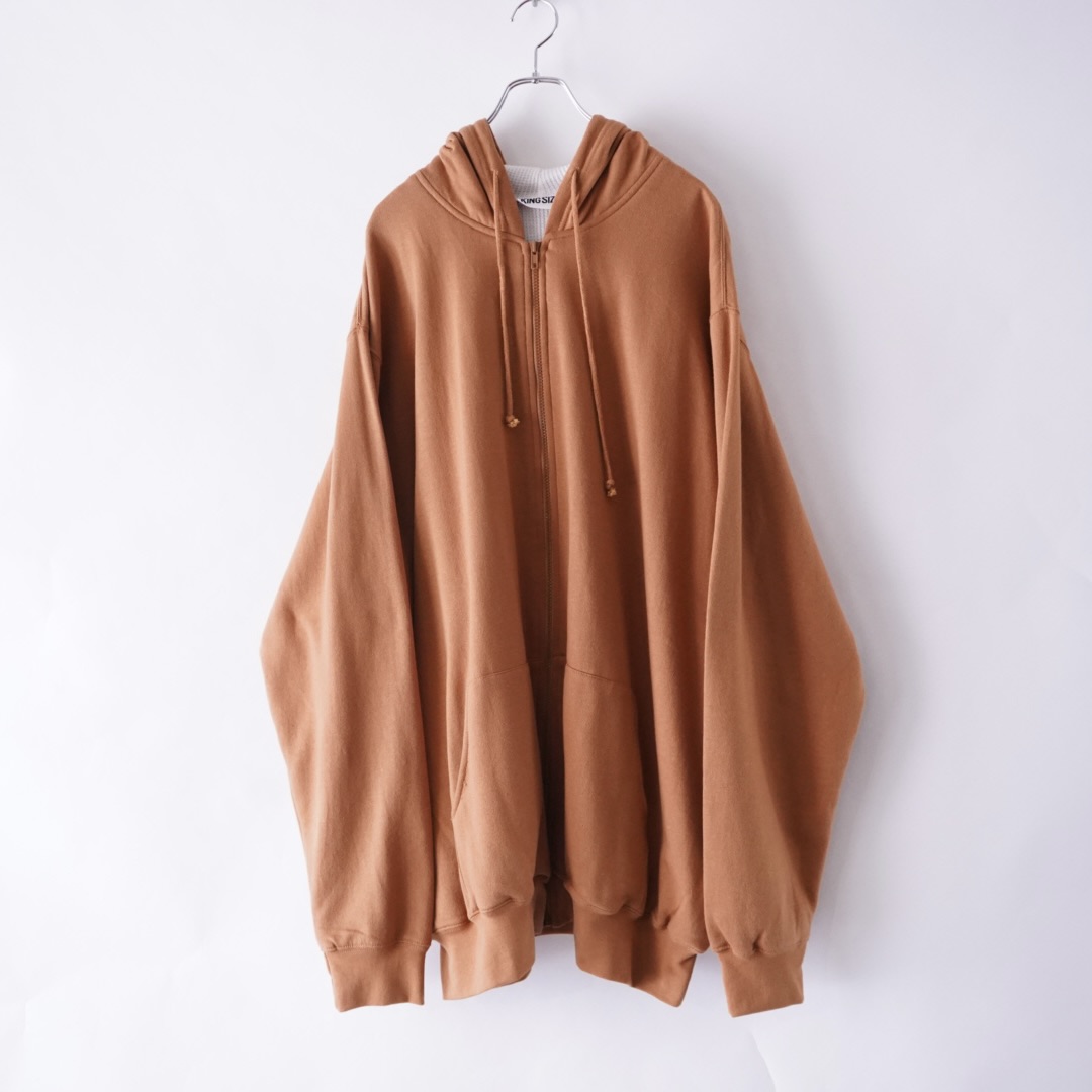 【KING SIZE】monster oversized mustered color thermal lining zip parka