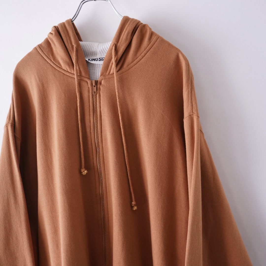 【KING SIZE】monster oversized mustered color thermal lining zip parka