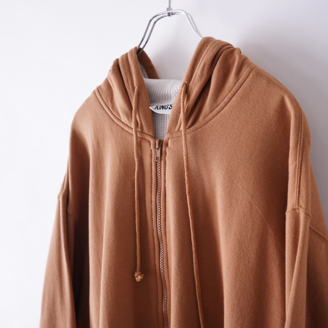 【KING SIZE】monster oversized mustered color thermal lining zip parka
