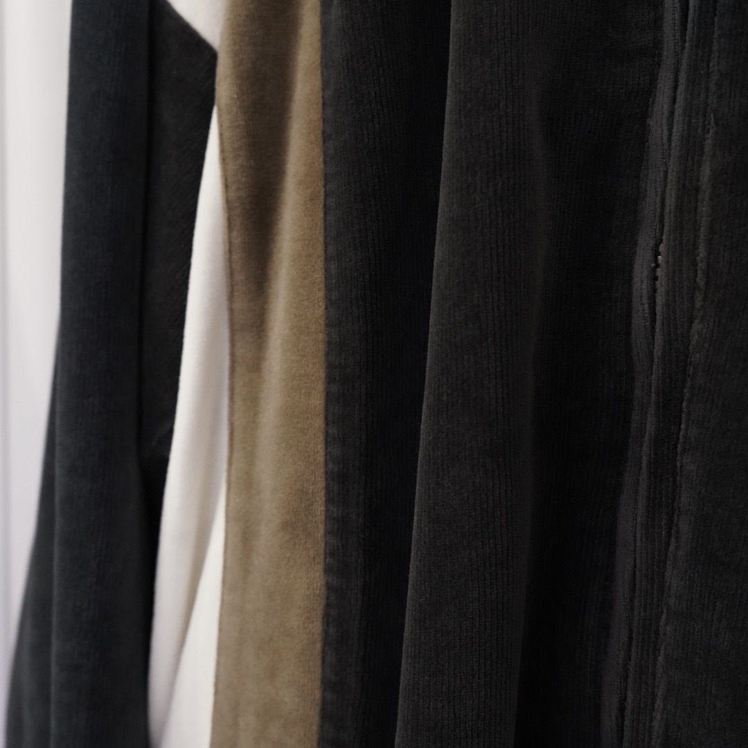 switching velours track jacket