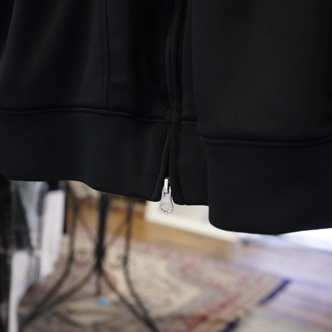 【JORDAN】monotone silver line double zip track jacket
