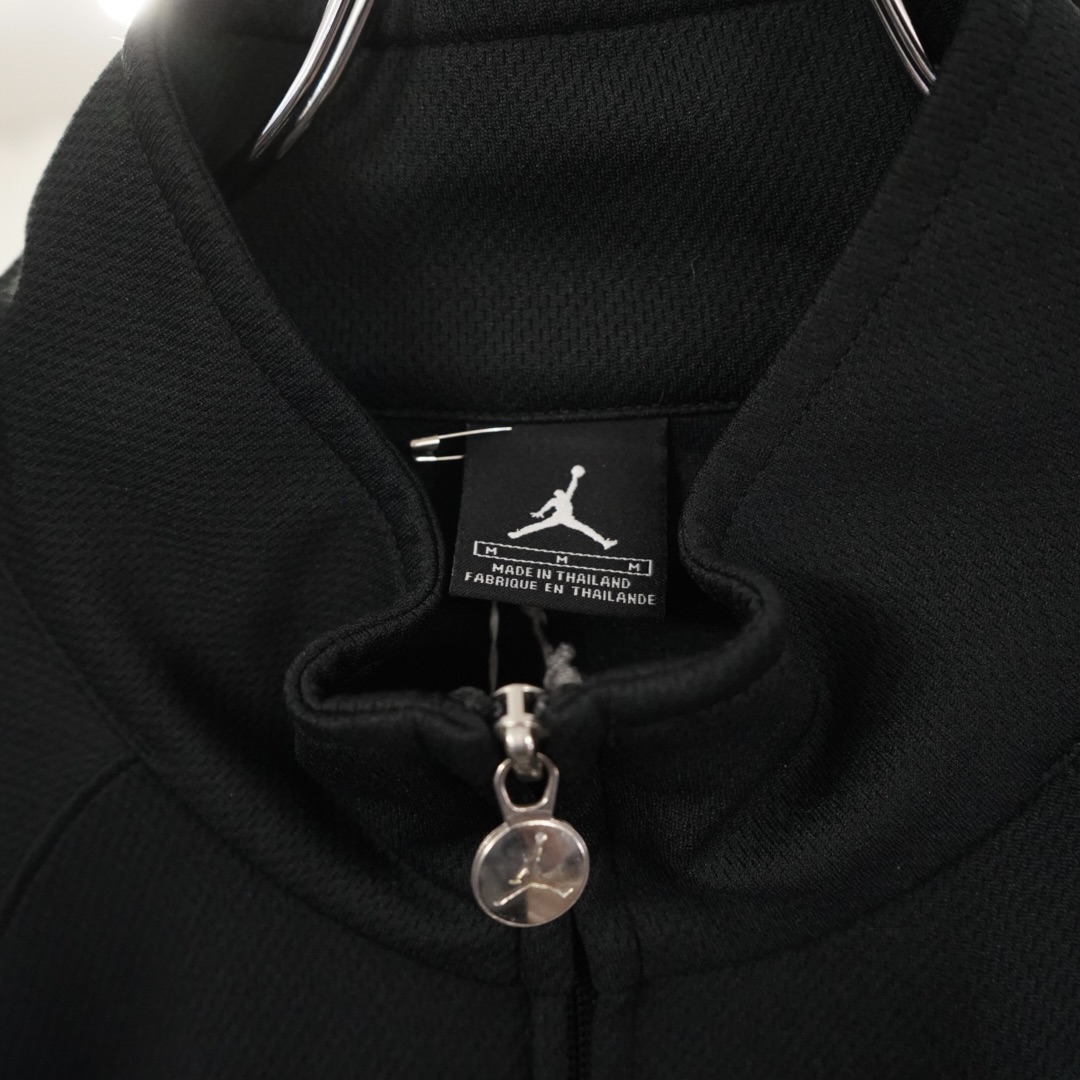 【JORDAN】monotone silver line double zip track jacket