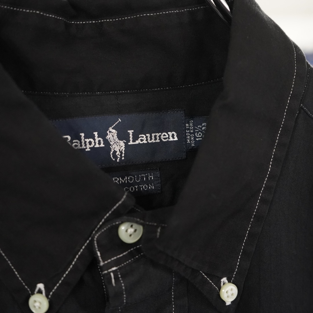 【RalphLauren】black overdye blue pony loose shirt