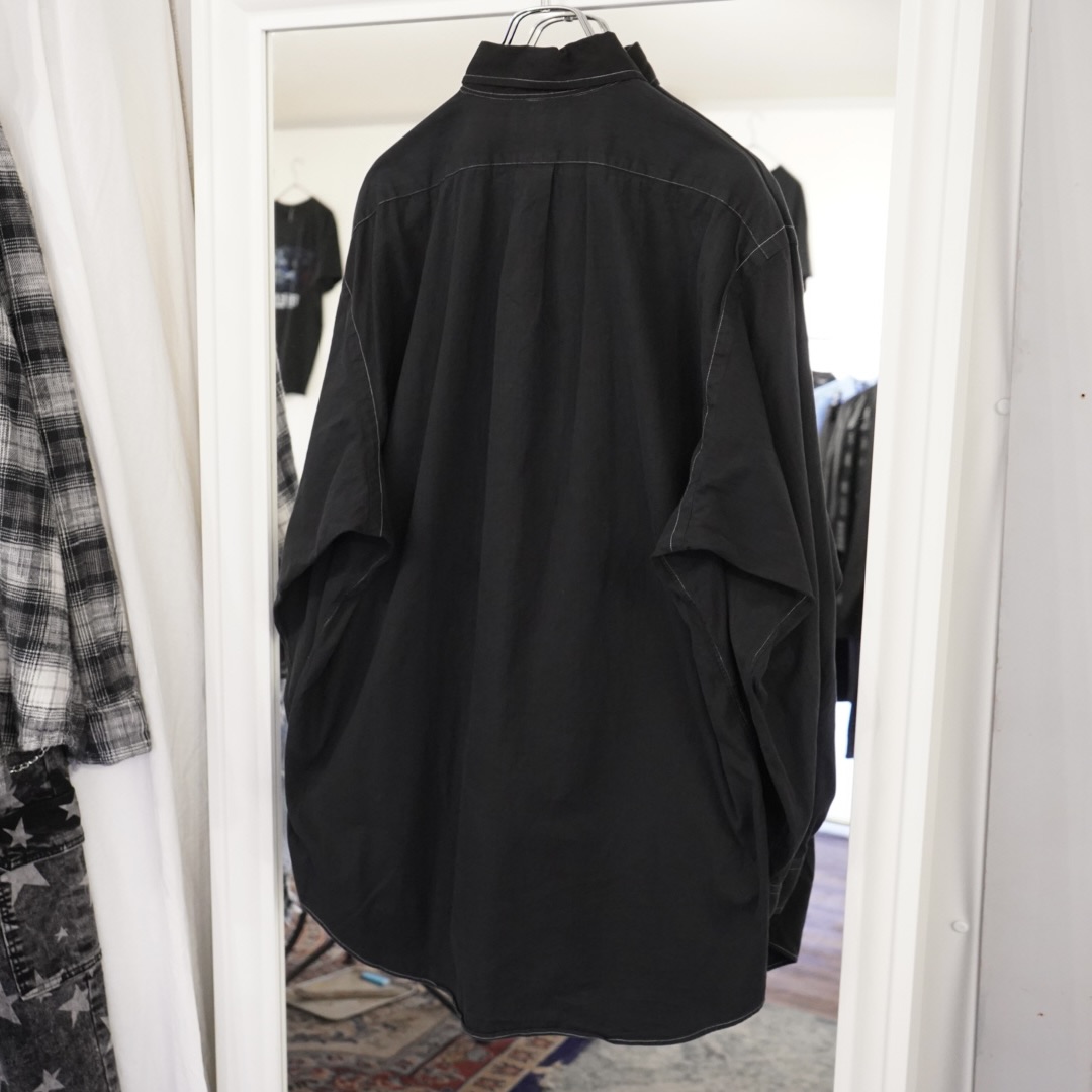 【RalphLauren】black overdye blue pony loose shirt